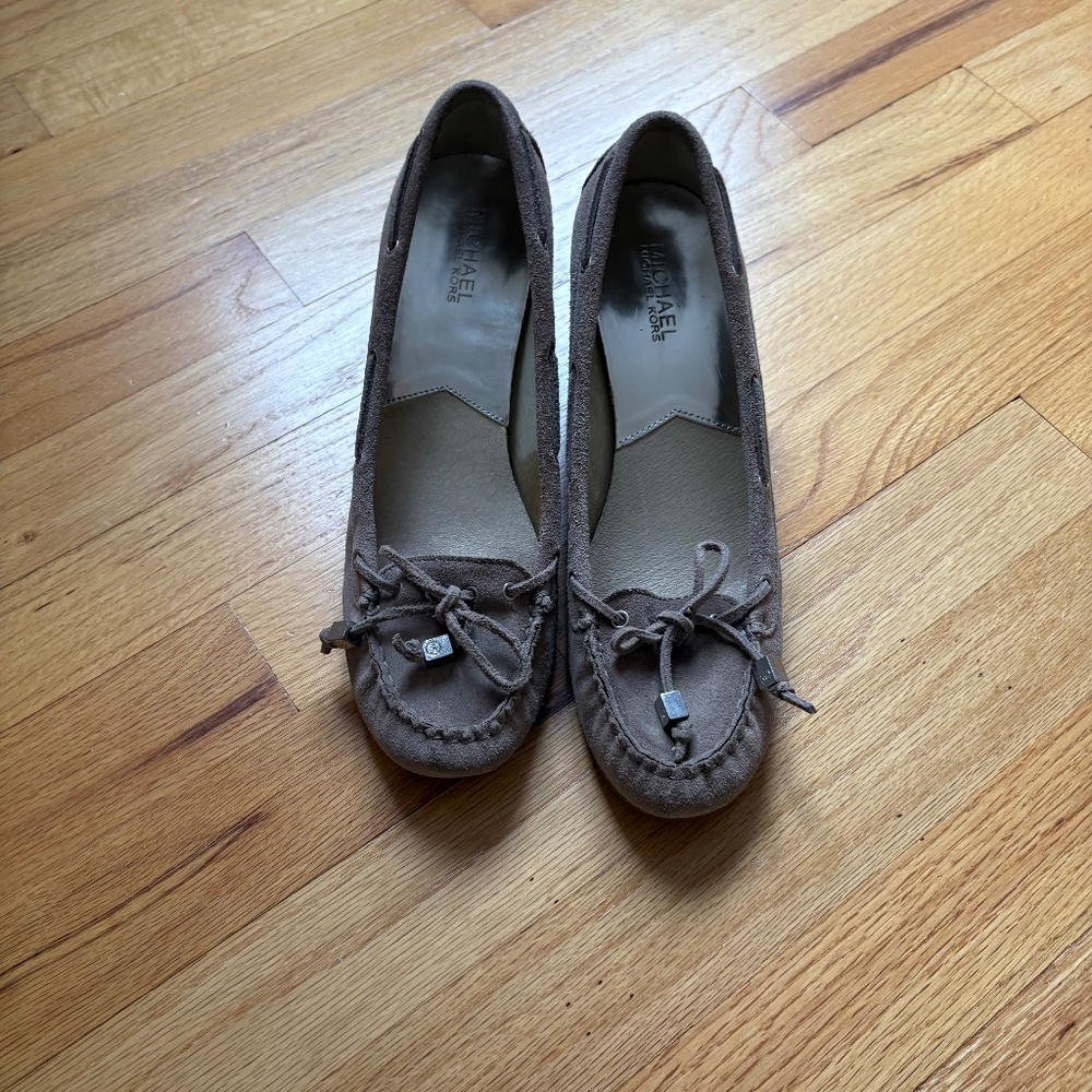 Michael Kors suede wedge shoes